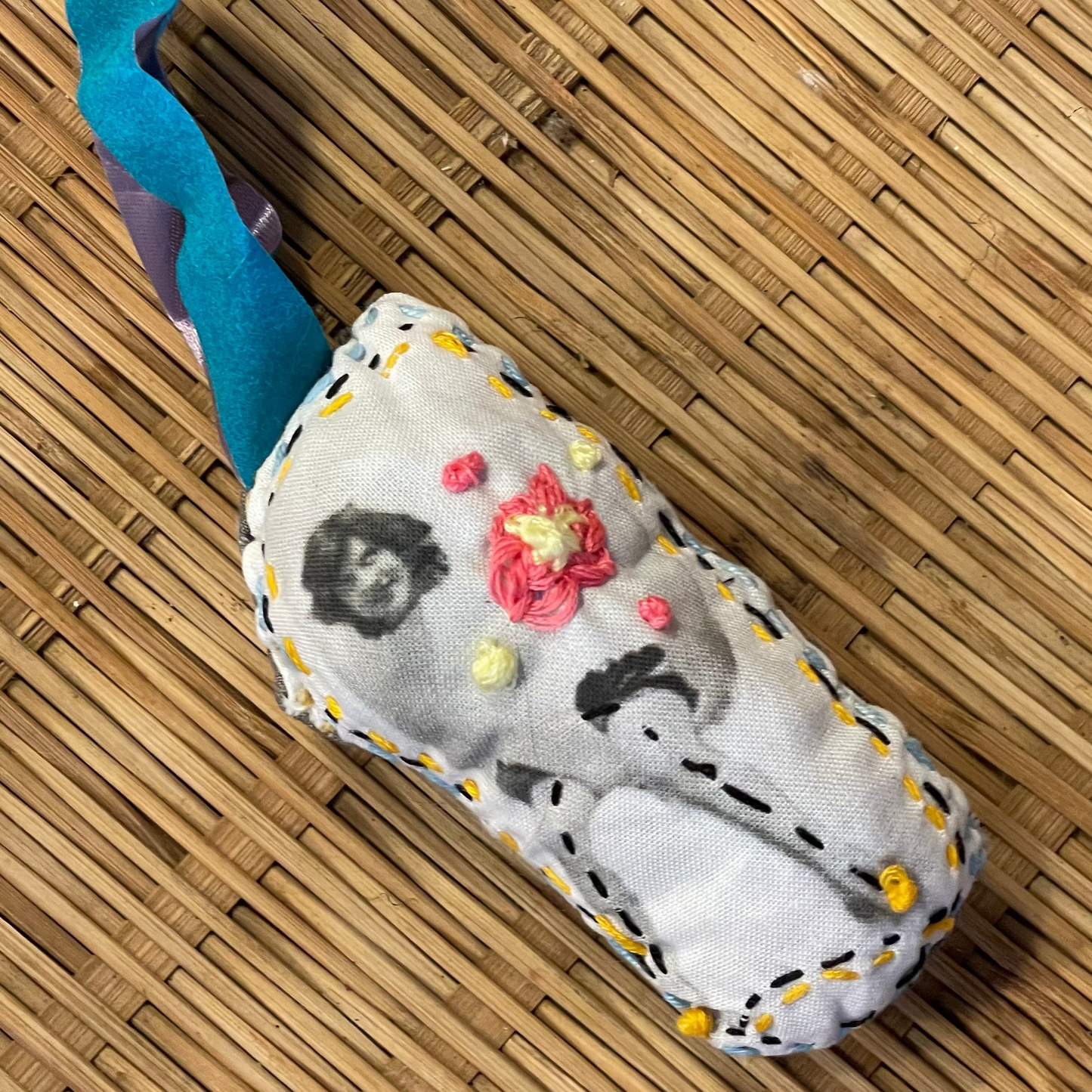 Embroidered Quirky Vintage Picture Ornament