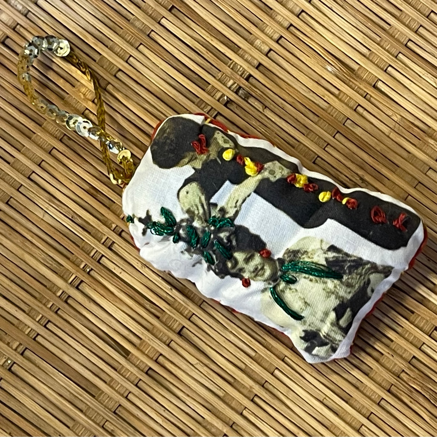 Embroidered Quirky Vintage Picture Ornament