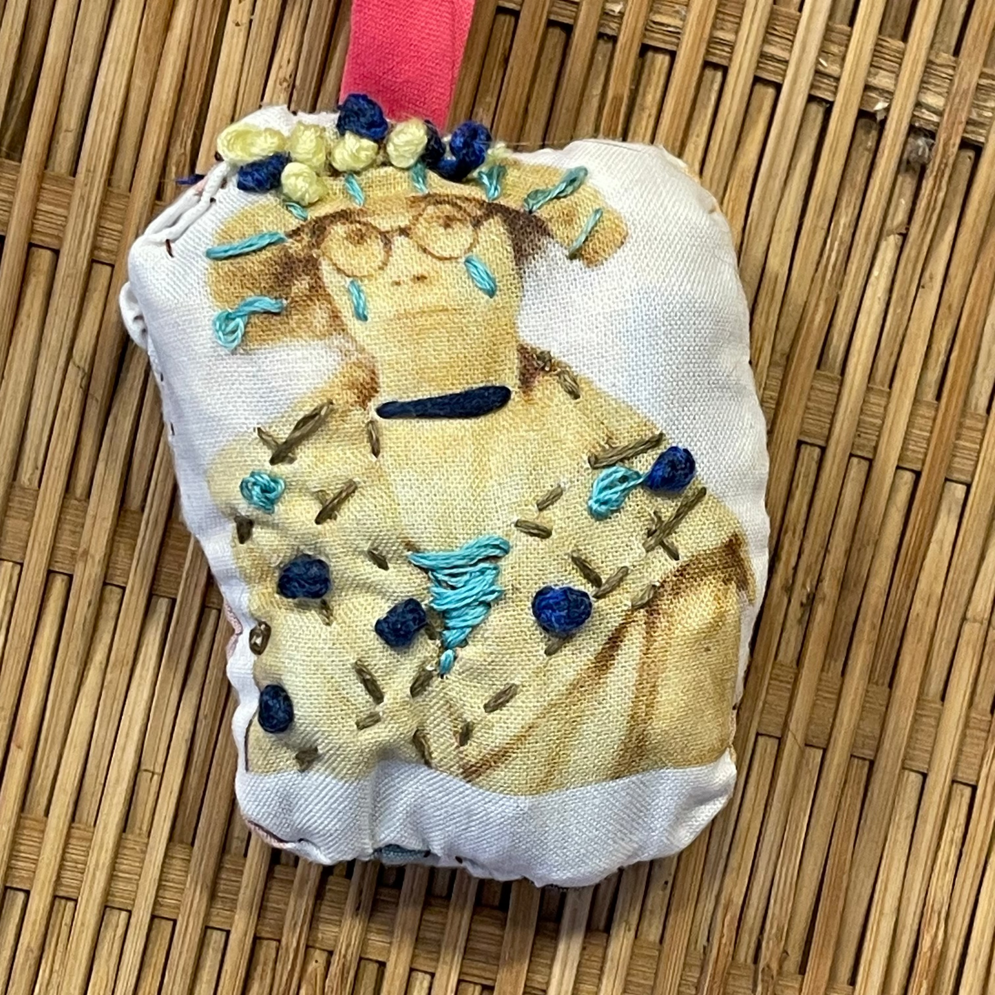 Embroidered Quirky Vintage Picture Ornament