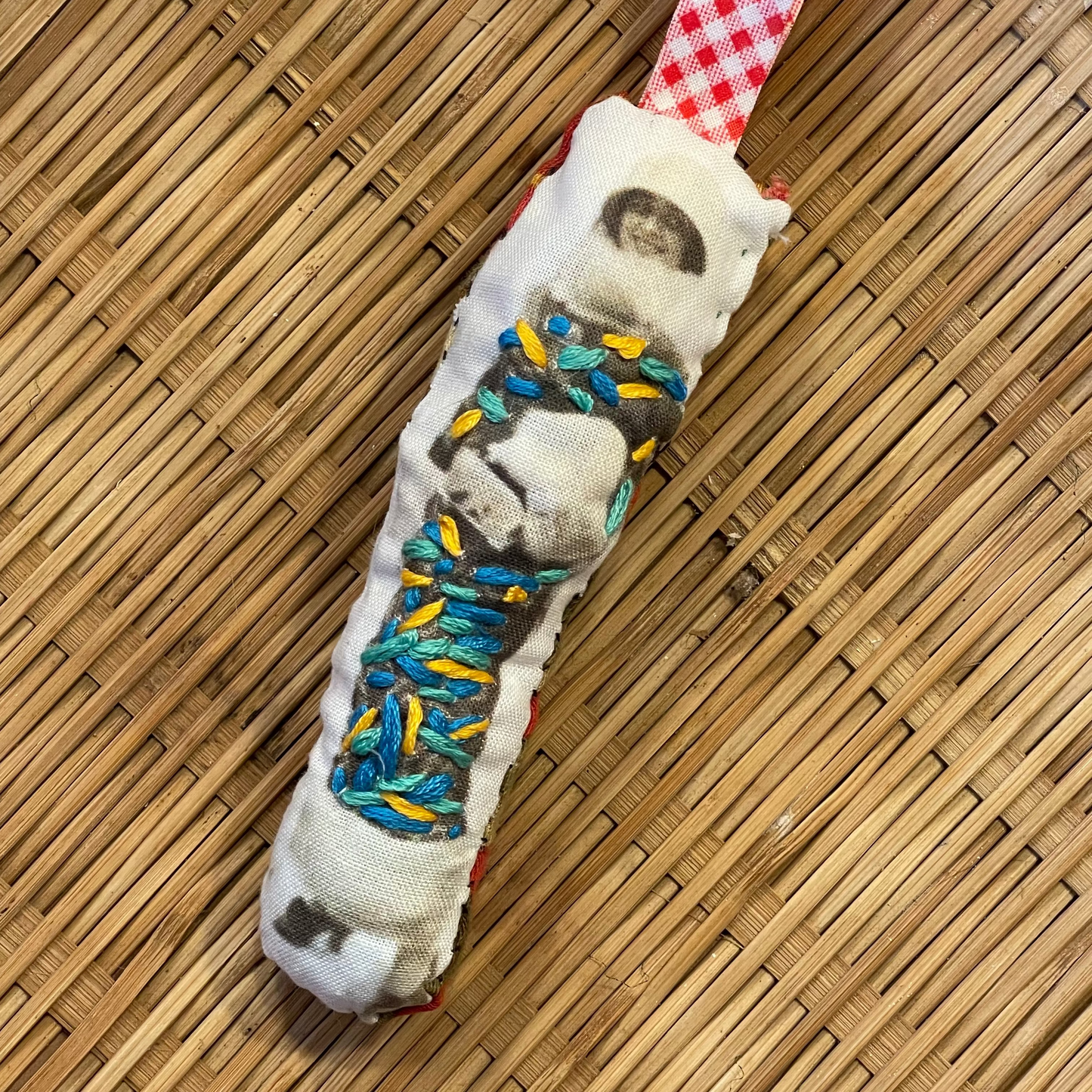 Embroidered Quirky Vintage Picture Ornament