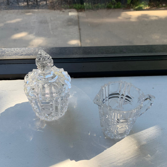 Crystal Cream + Sugar Set