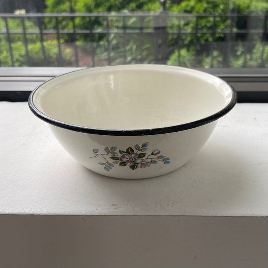 Floral Enamel Bowl