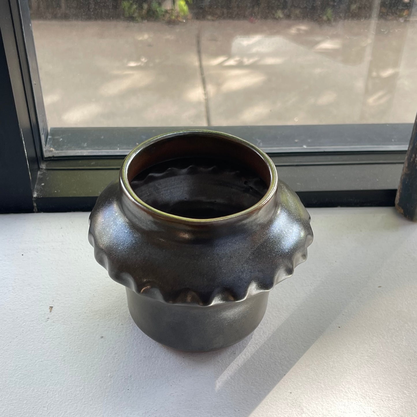 Effortly Scalloped Large Metallic Vase