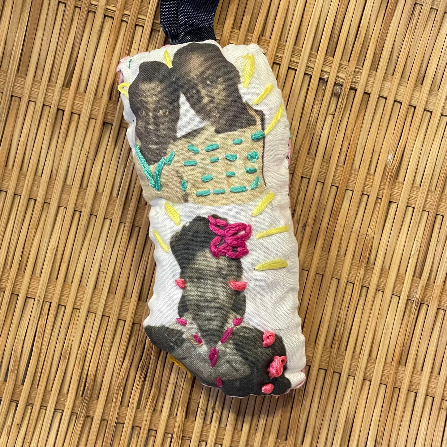 Embroidered Quirky Vintage Picture Ornament