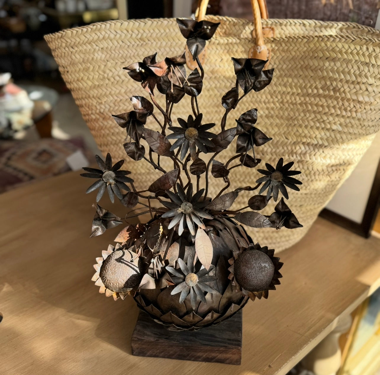 Floral Iron Sculpture