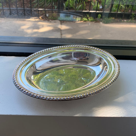 Textured Silver-Plated Oval Platter