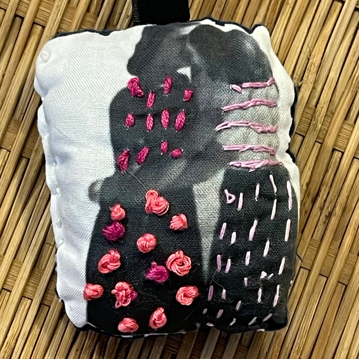 Embroidered Quirky Vintage Picture Ornament