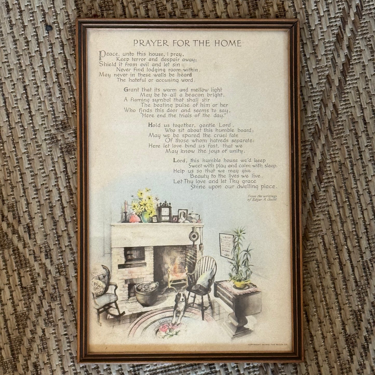 Prayer fo the Home Vintage Framed Print