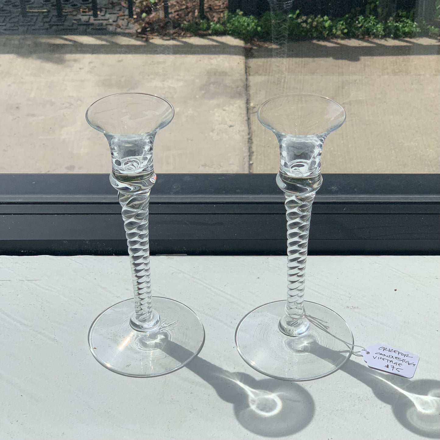 Orrefor Vintage Candlestick Set