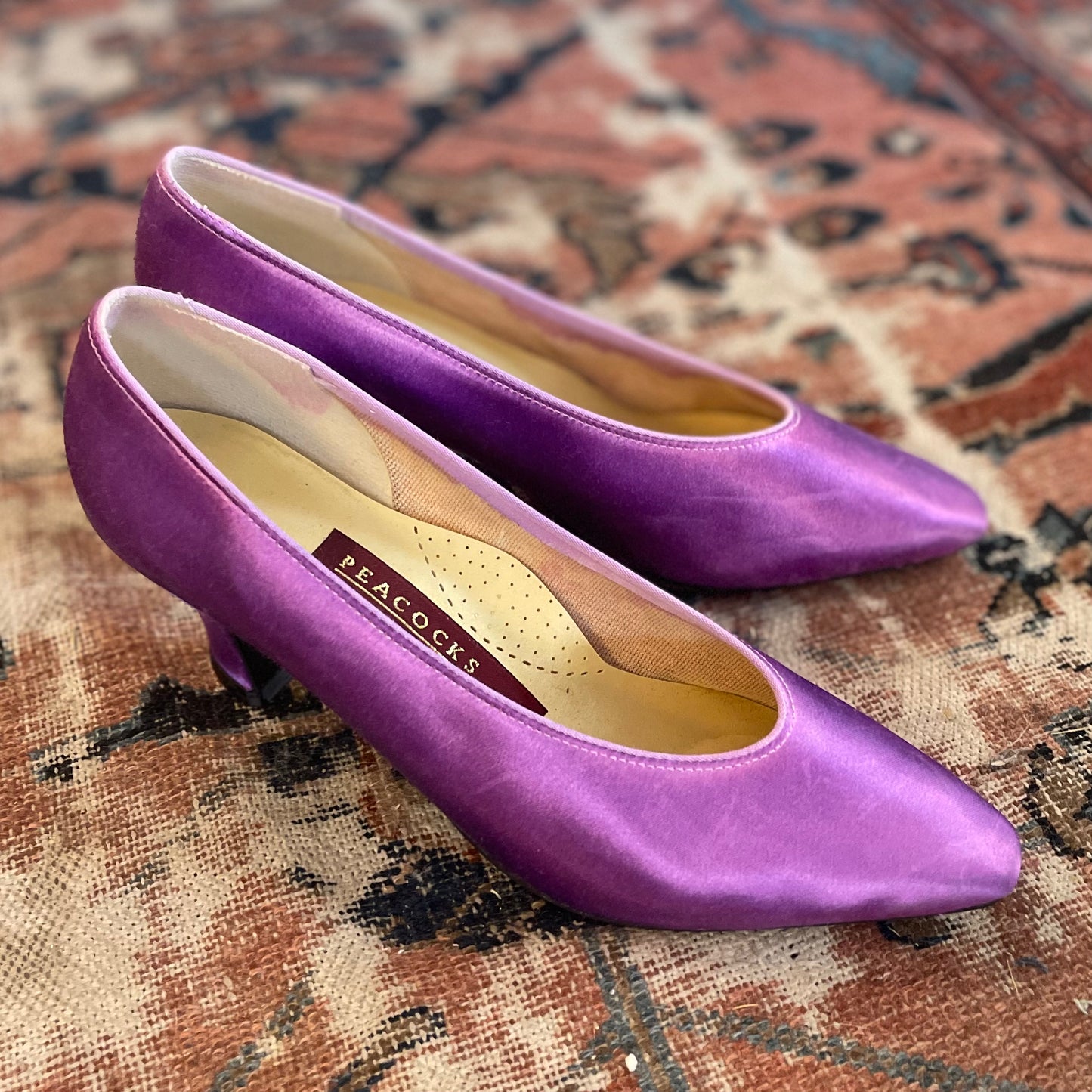 Purple Satin Pumps
