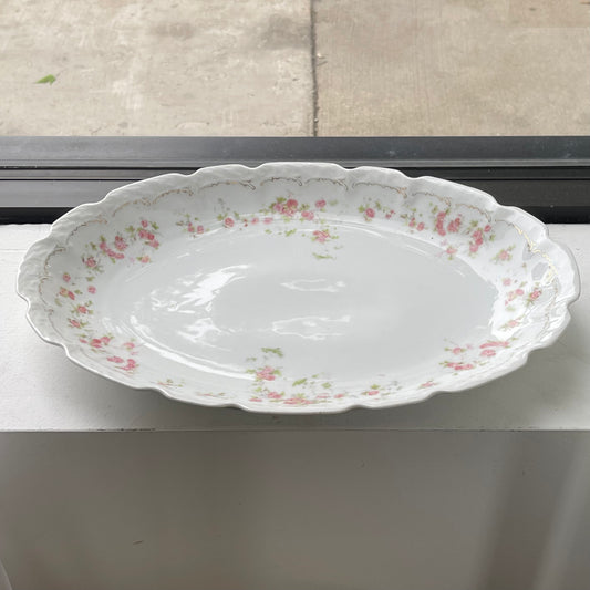 Pink Floral French Serving Platter