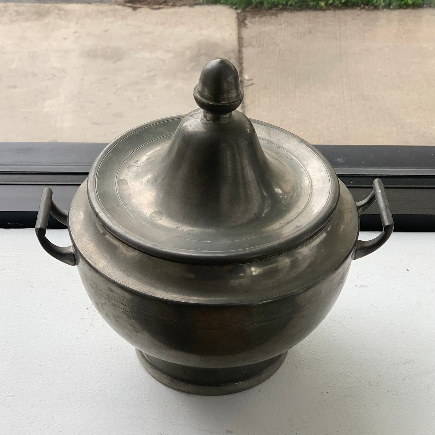 Vintage Pewter Soup Tureen
