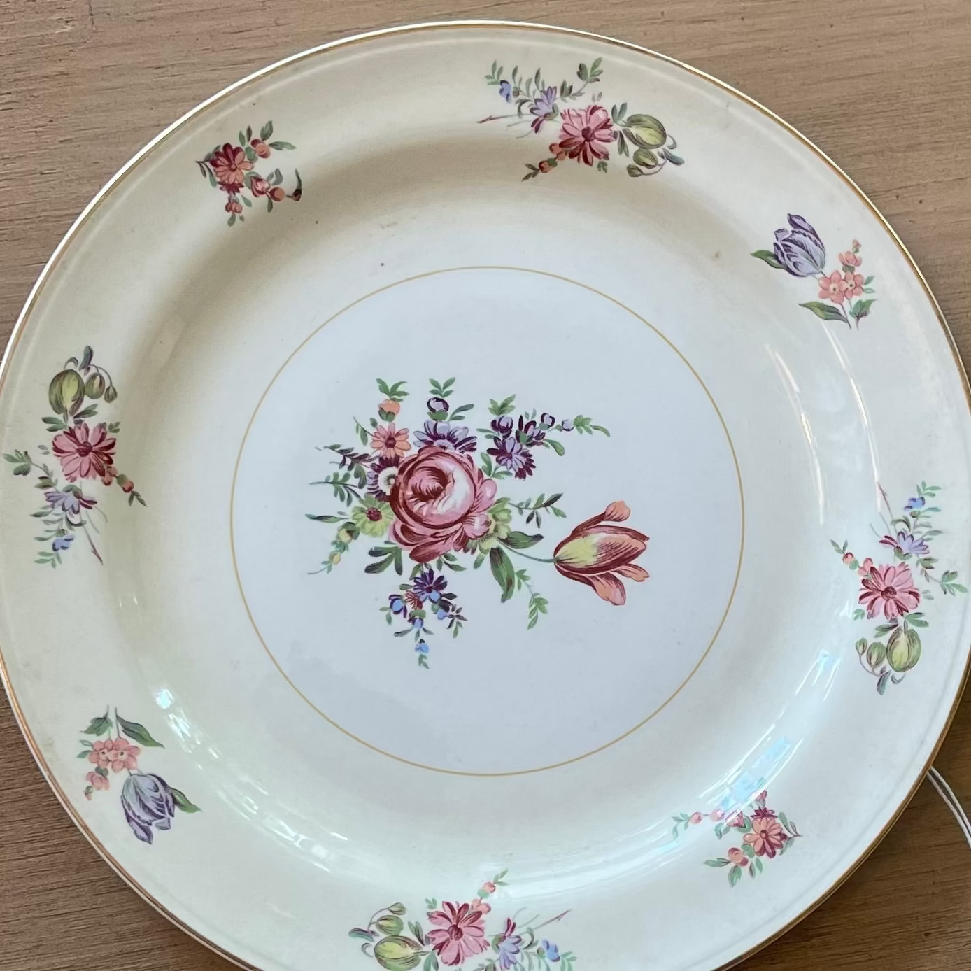 1930s Priscilla Porcelain Floral Plate