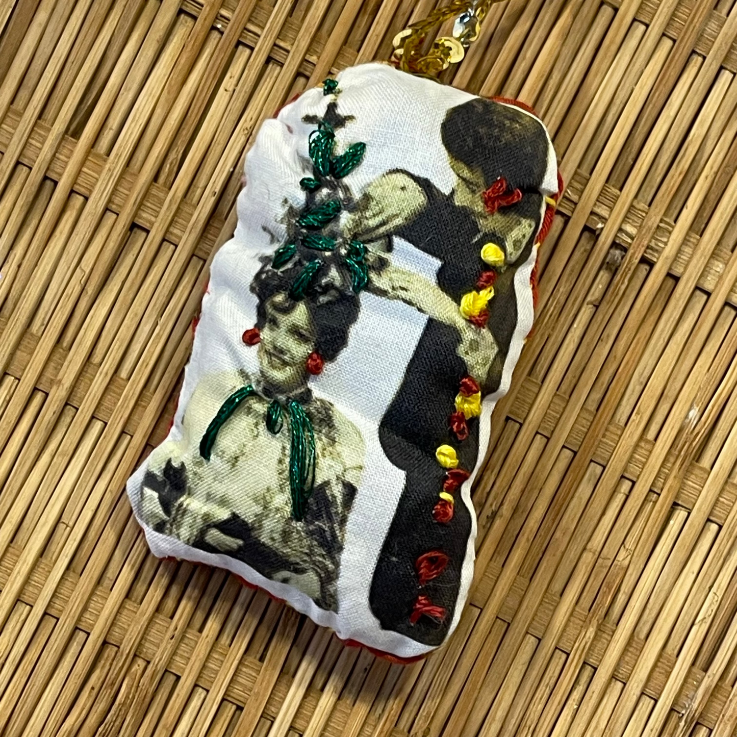 Embroidered Quirky Vintage Picture Ornament