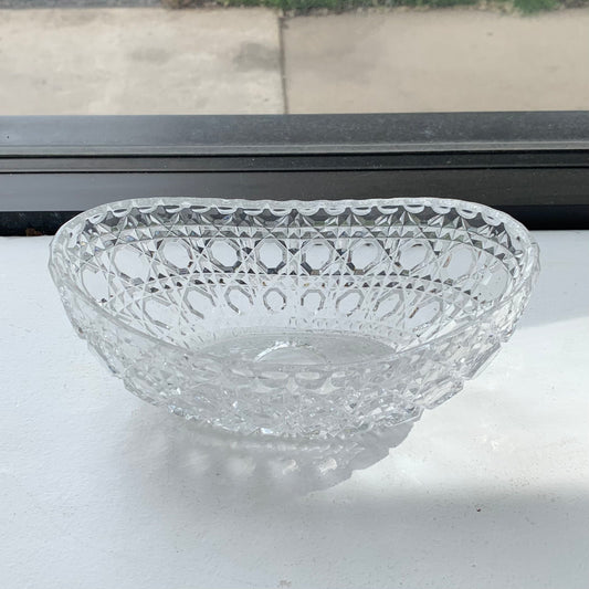 Small Oval Crystal Bowl
