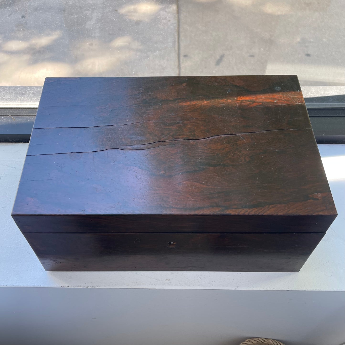 Antique Rosewood Box w/ Mirror