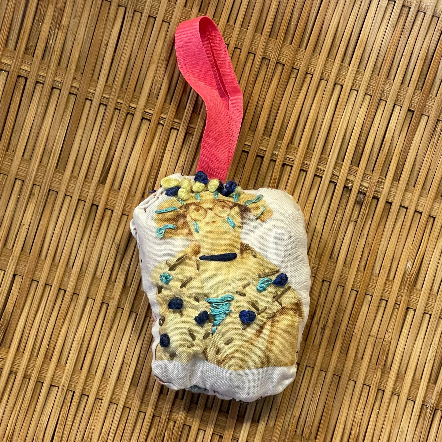 Embroidered Quirky Vintage Picture Ornament