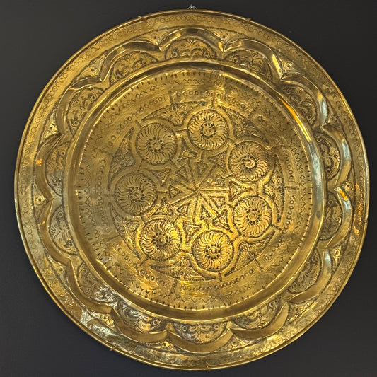 Vintage Brass Table Top Wall Art