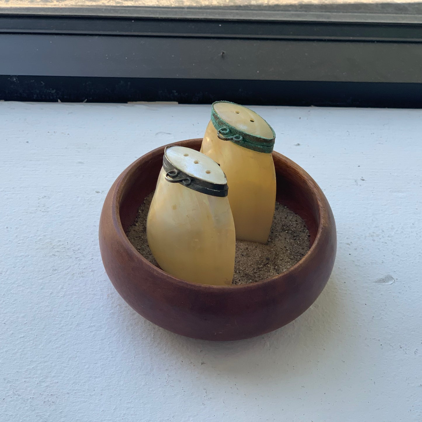 Mother of Pearl Salt + Pepper Shaker Set