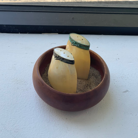 Mother of Pearl Salt + Pepper Shaker Set