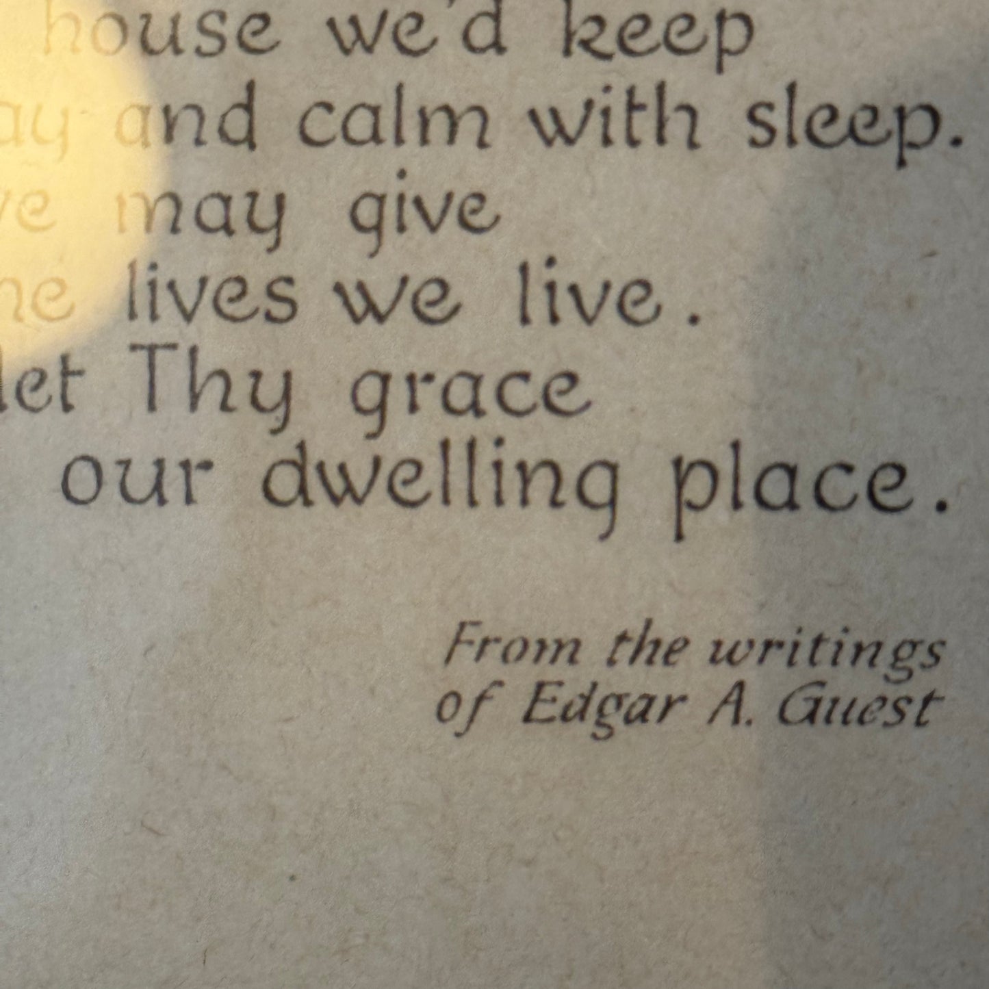 Prayer fo the Home Vintage Framed Print