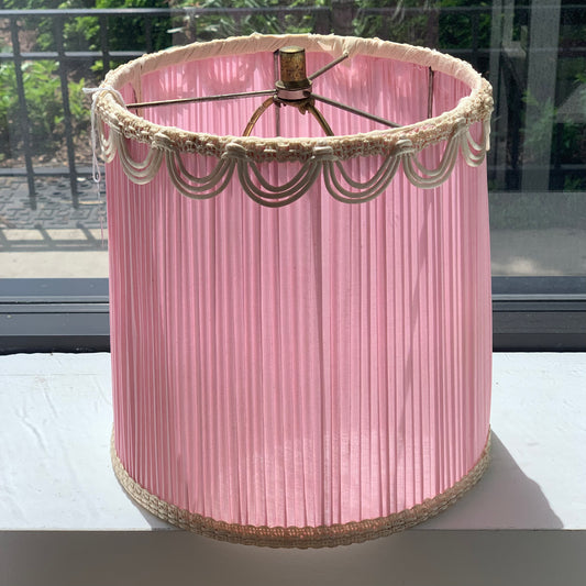 Pink Pleated Lampshade
