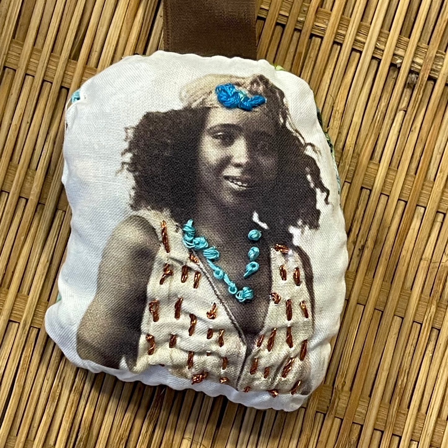 Embroidered Quirky Vintage Picture Ornament