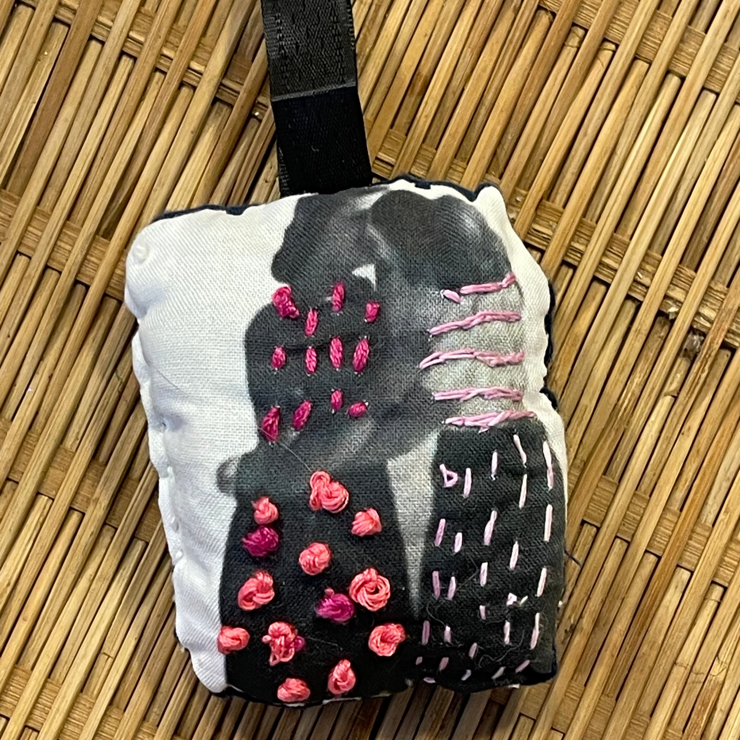 Embroidered Quirky Vintage Picture Ornament