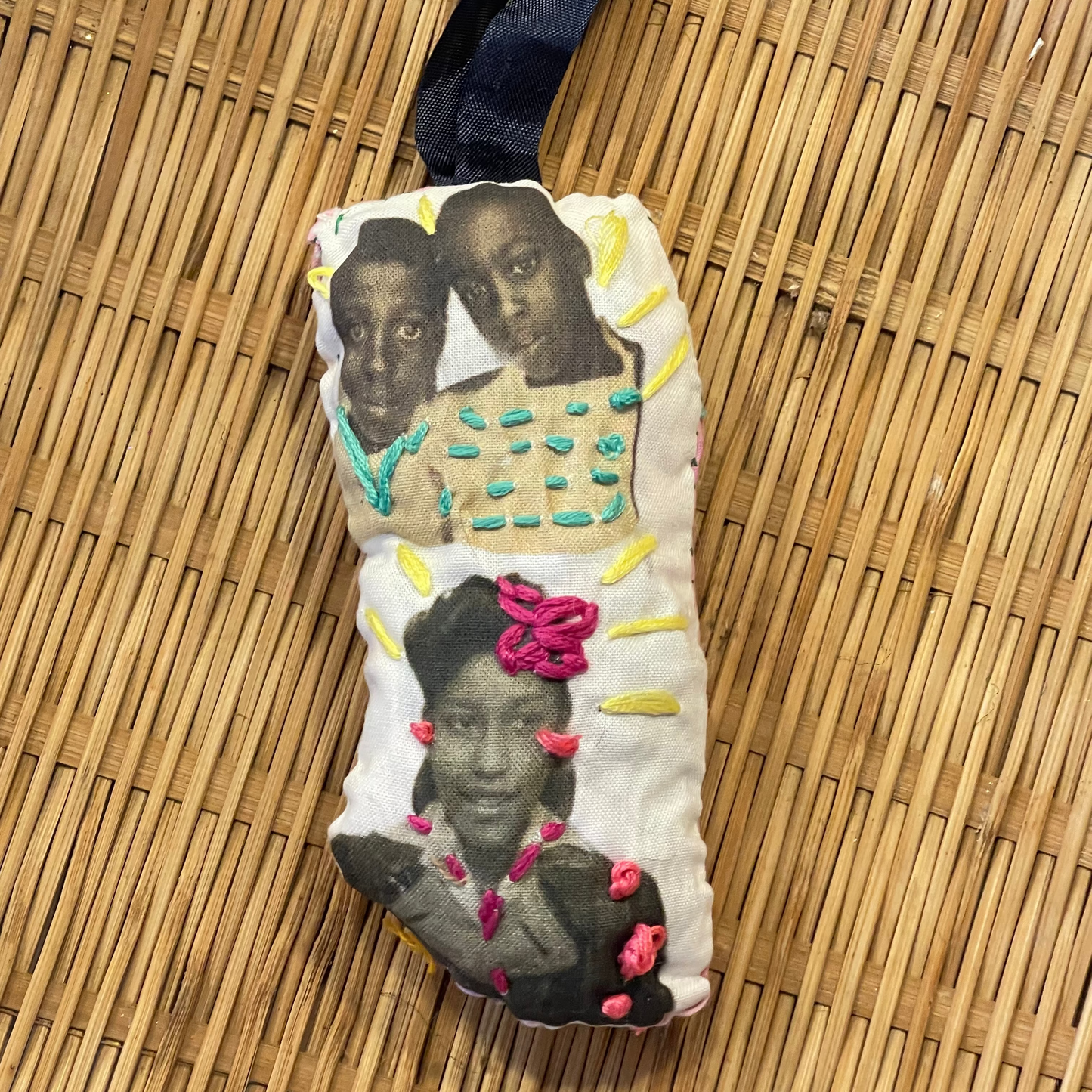 Embroidered Quirky Vintage Picture Ornament