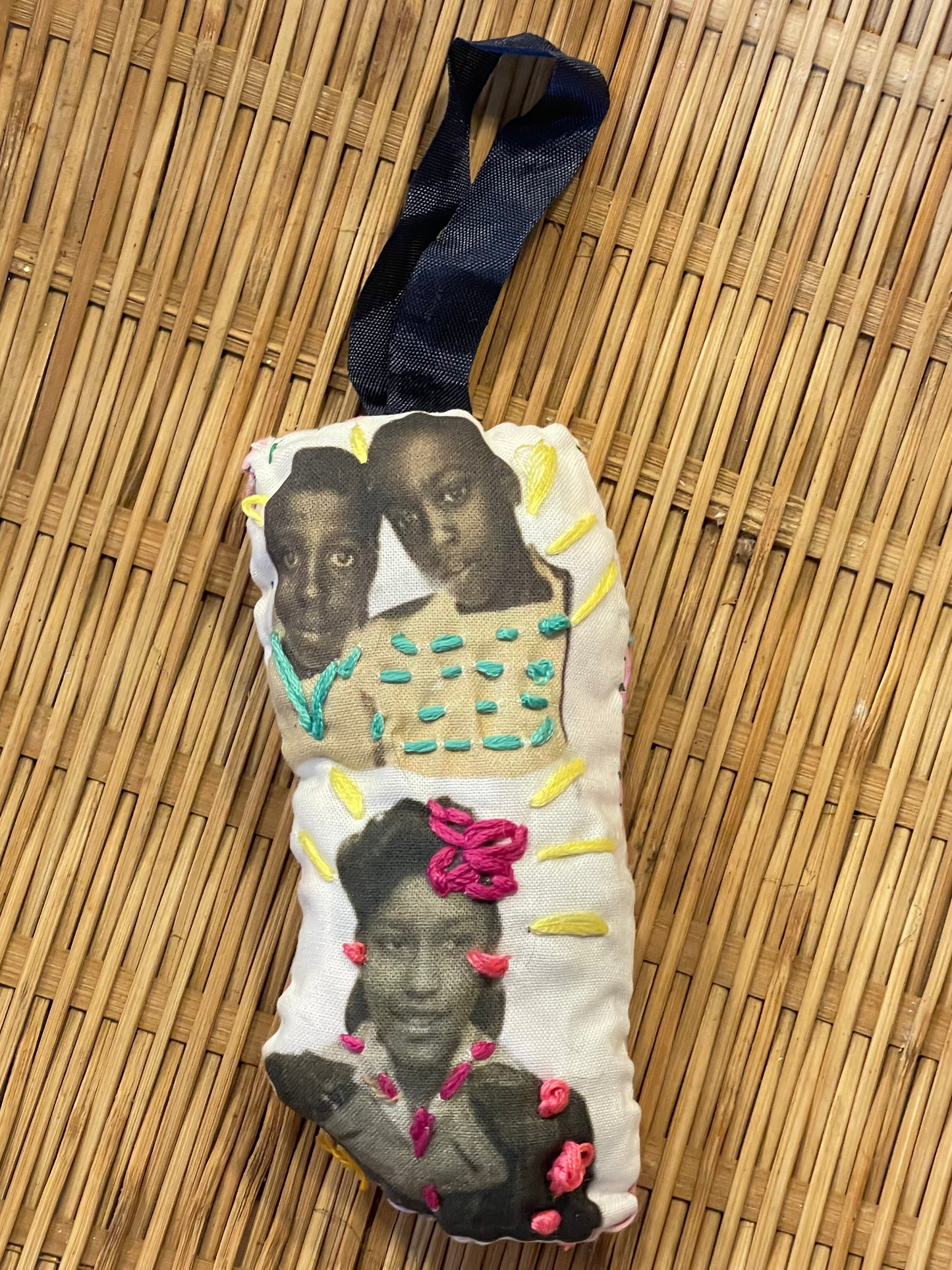 Embroidered Quirky Vintage Picture Ornament