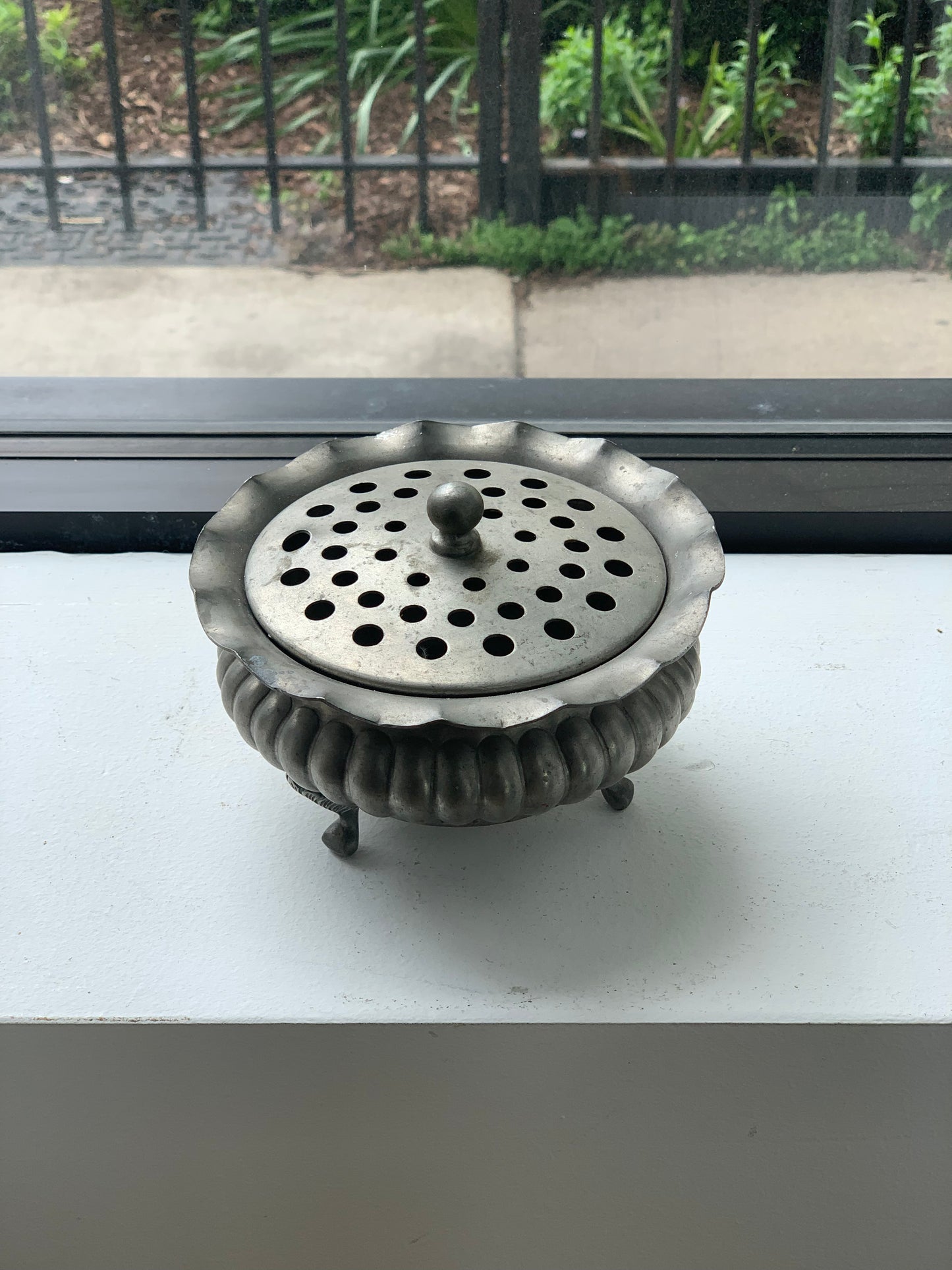 Vintage Italian Pewter Sugar Bowl