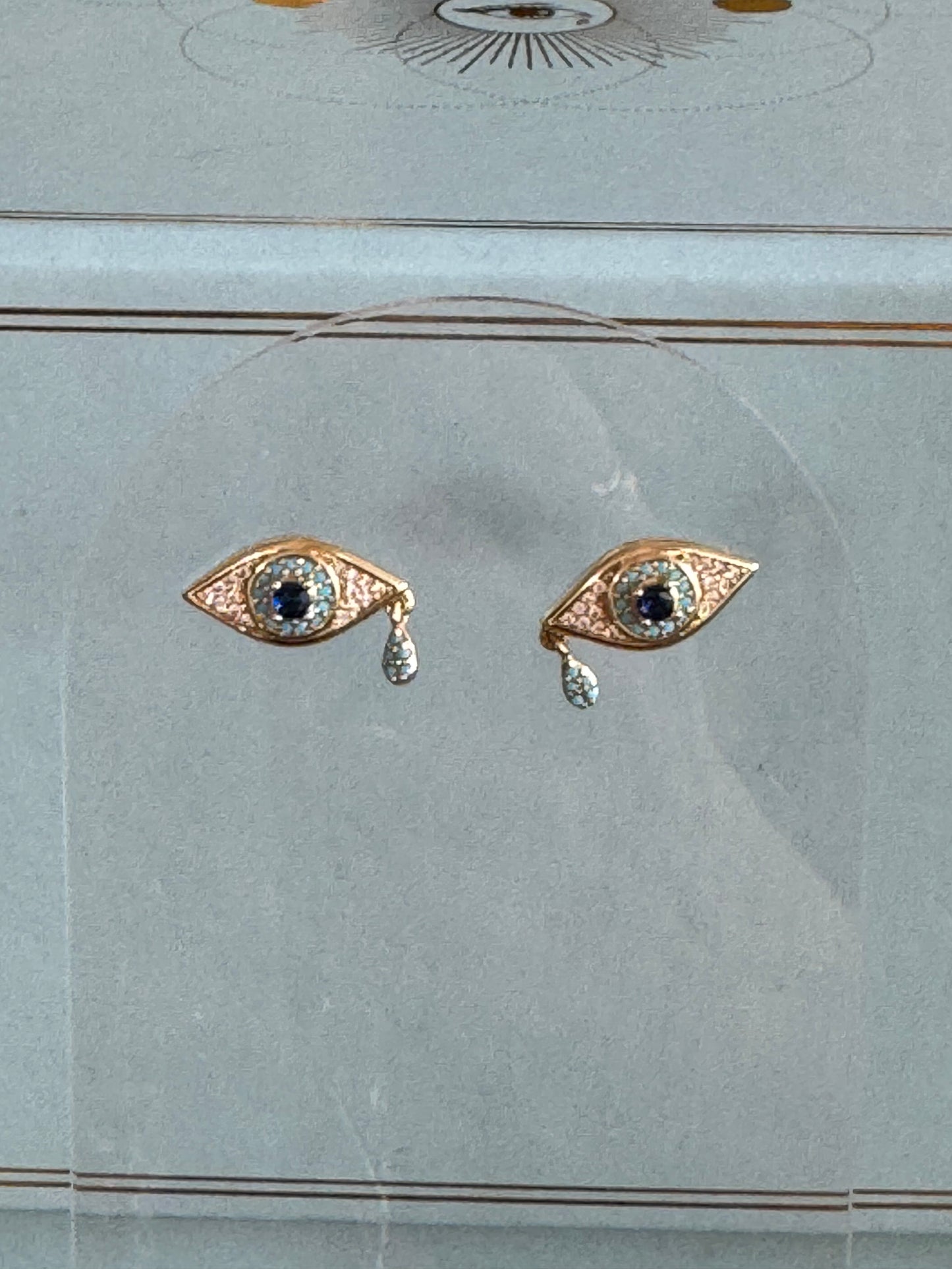 Evil Eye Cz Earrings