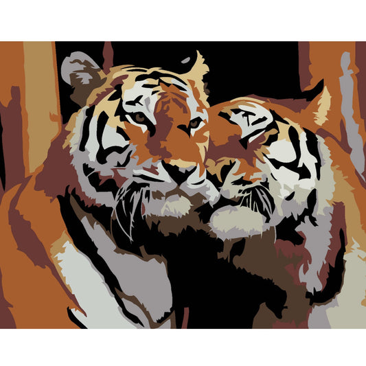 Artwille DIY Paint by Numbers  - Tigers in Love