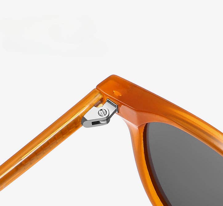 Vintage Round Polarized Simple Sunglasses DP25B496: Tortoiseshell