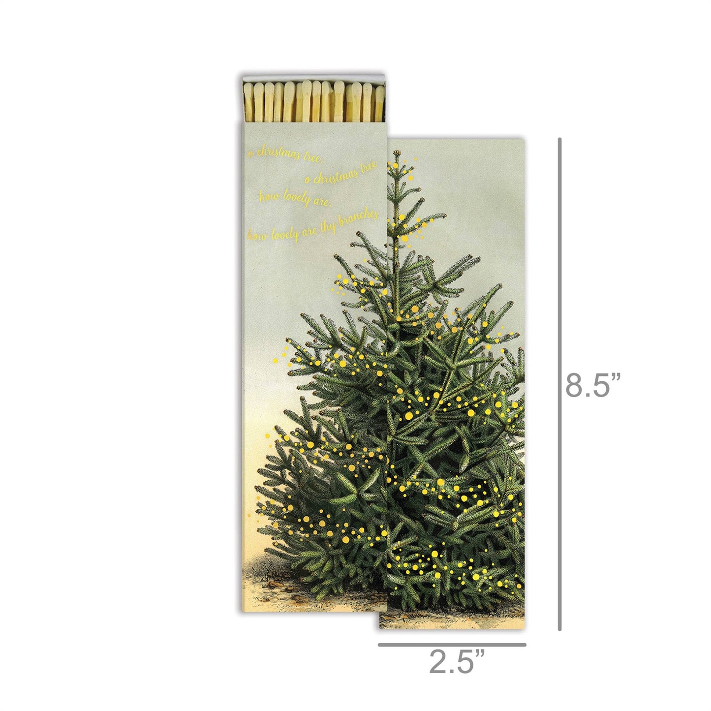 Matches - Oh, Christmas Tree - Gold Foil - Green