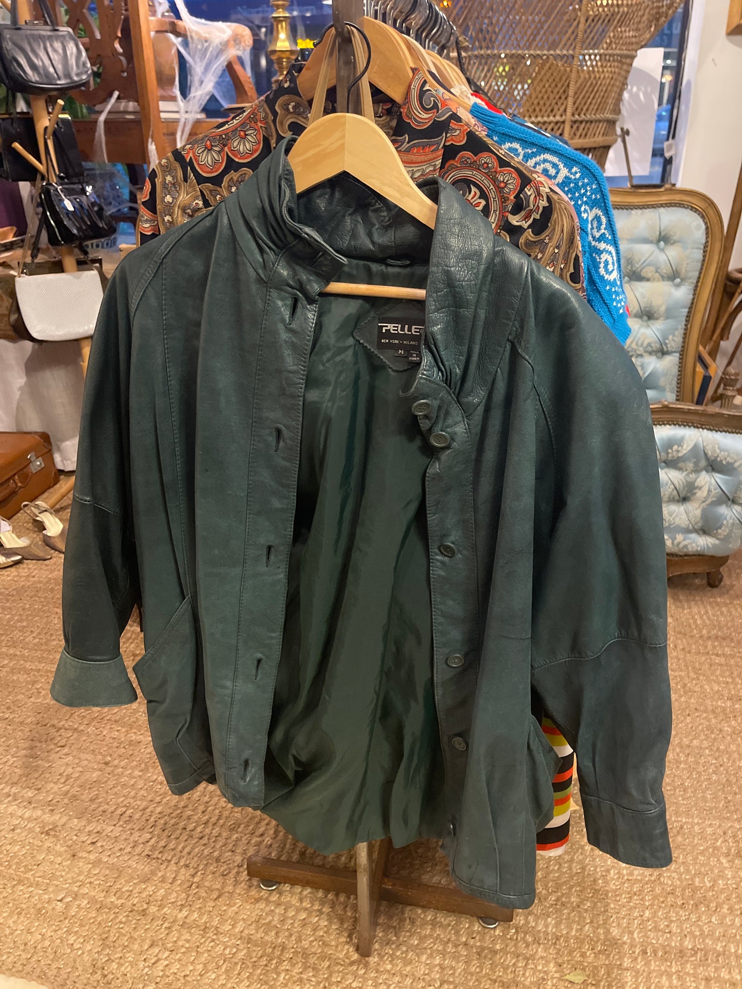 Pelle 1980s green jacket