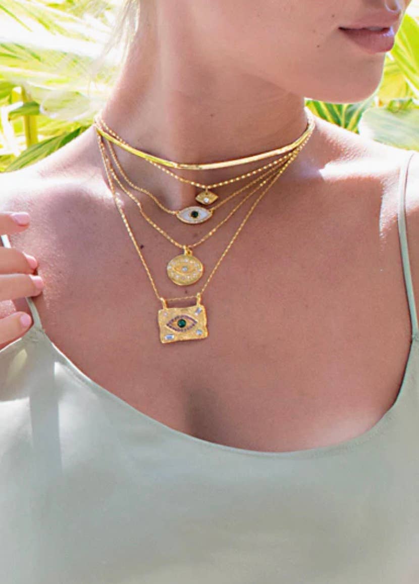 Evil Eye Protection Medallion Necklace