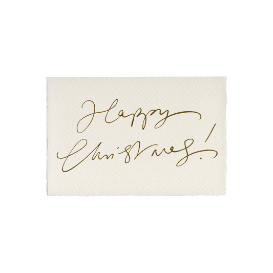 Happy Christmas (Scribble) Card in Red or Gold: Red
