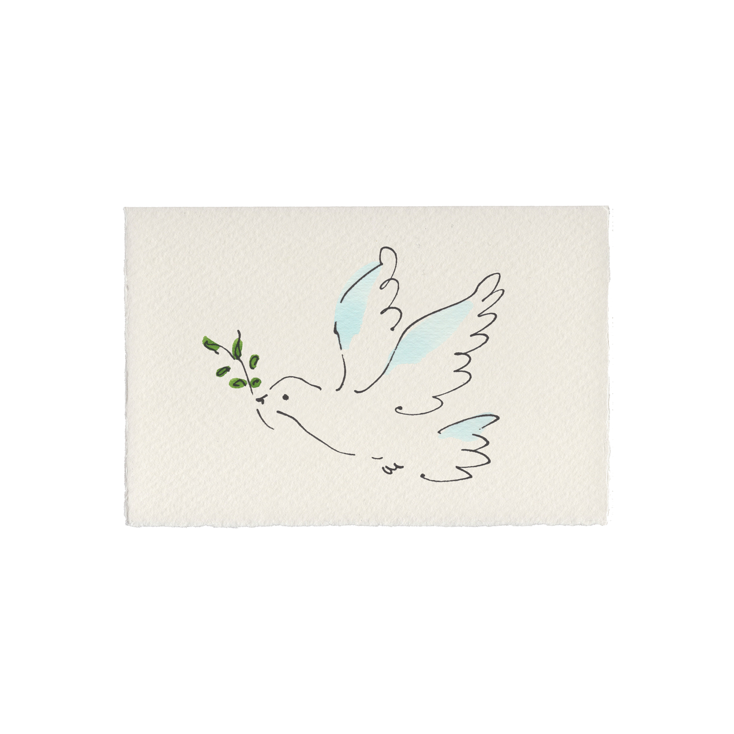 Dove Greetings Card (for charities MSF & Save the Children): Off-White