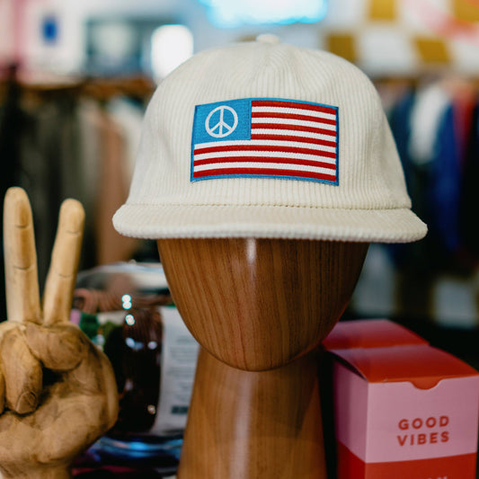 Peace Flag Cord Hat