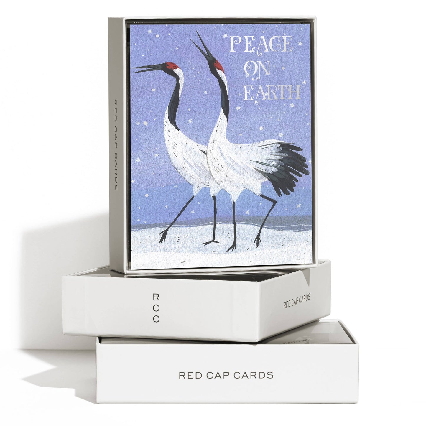 Snow Crane holiday greeting card: Boxed Set of 8