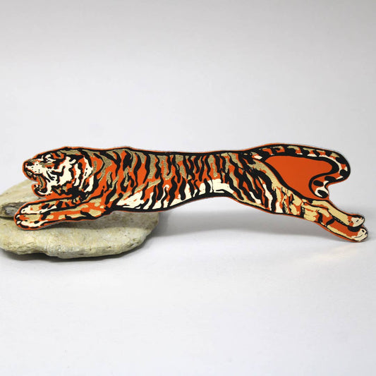 Tiger Bookmark: Orange