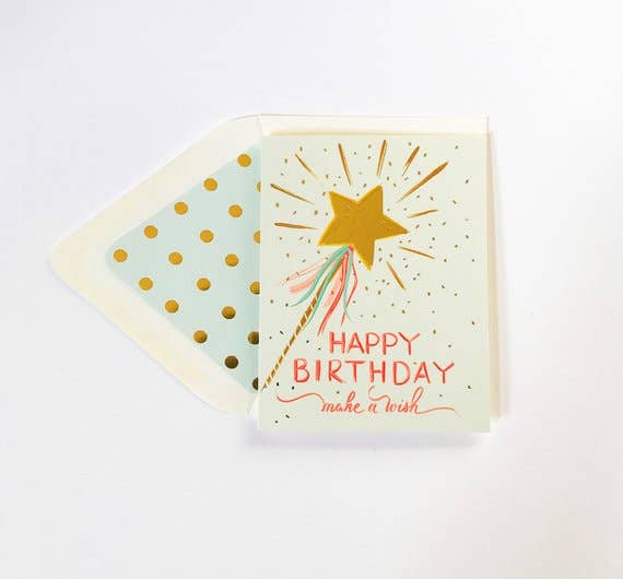Make a Wish Stars Birthday Greeting Card