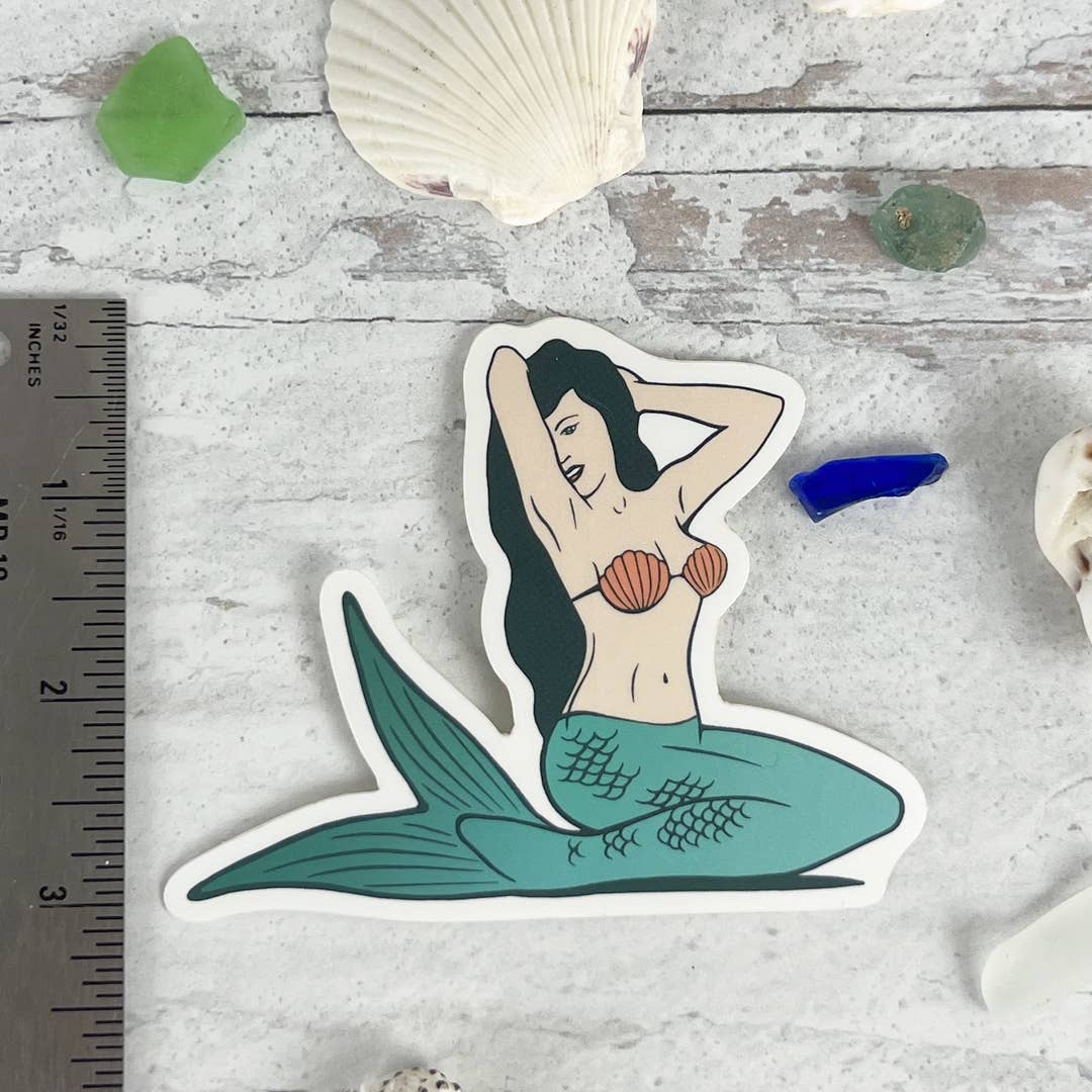 Mermaid Sticker - Pin-up Mermaid Decal