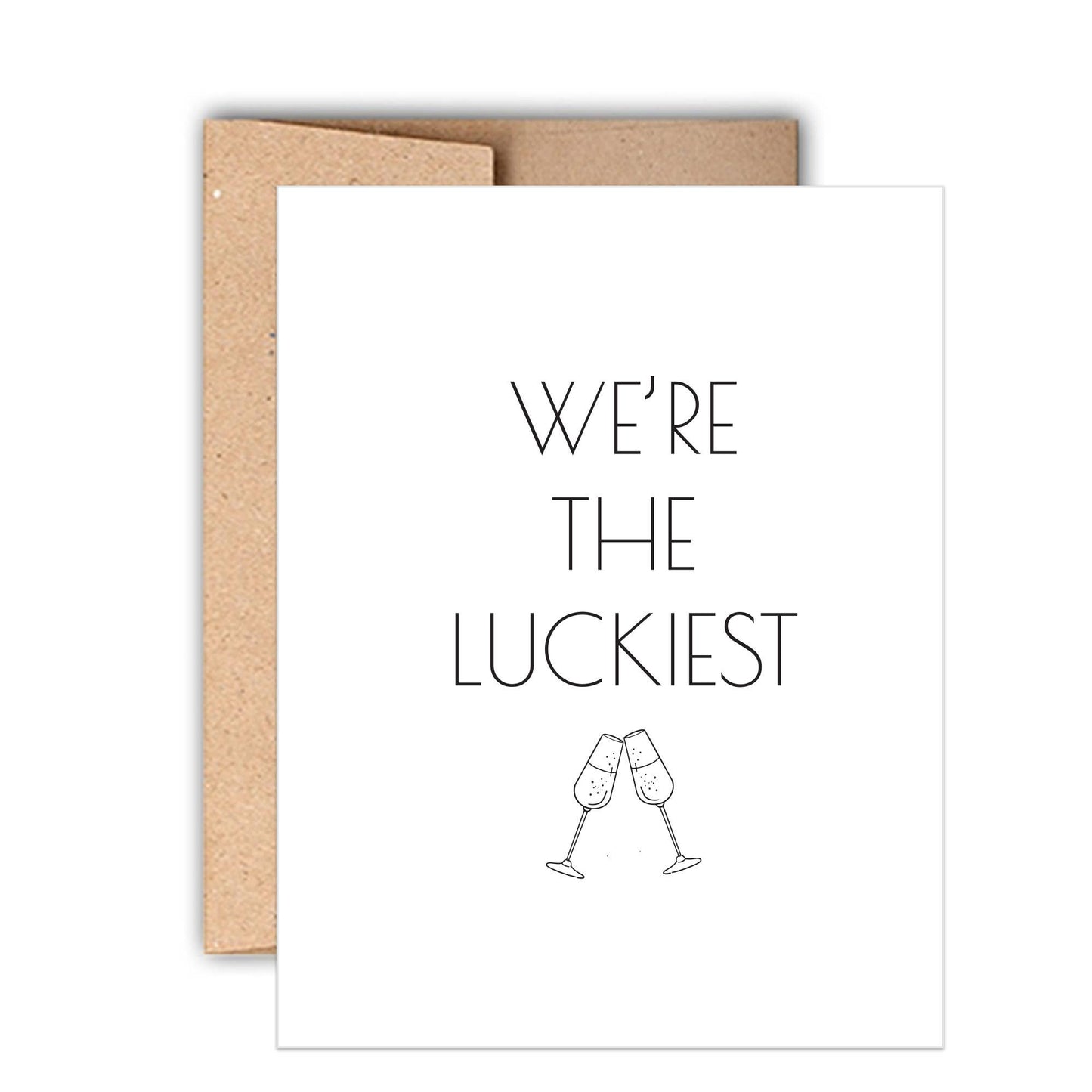 We're the Luckiest Letterpress Thank You Card