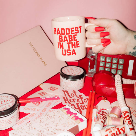 Baddest Babe in the USA Mug Pink