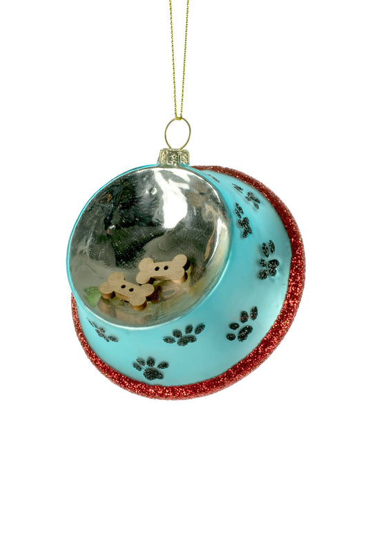 Blue Hanging Dog Bowl Ornament