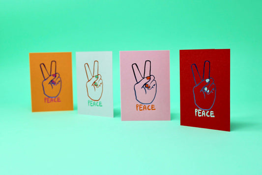 Peace Foil Embossed Mini Card