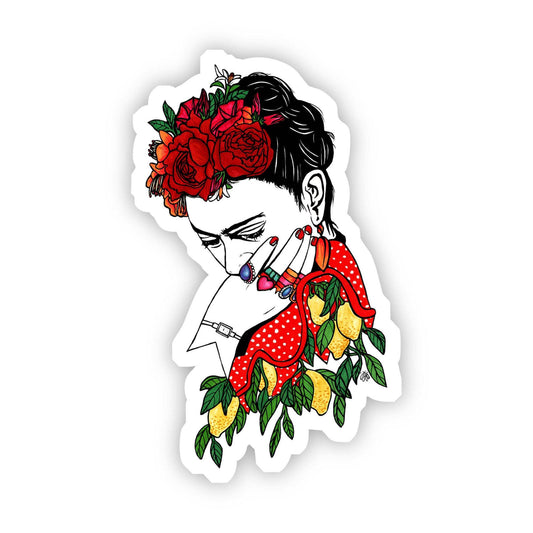 Frida Kahlo - Roses and Lemons Sticker