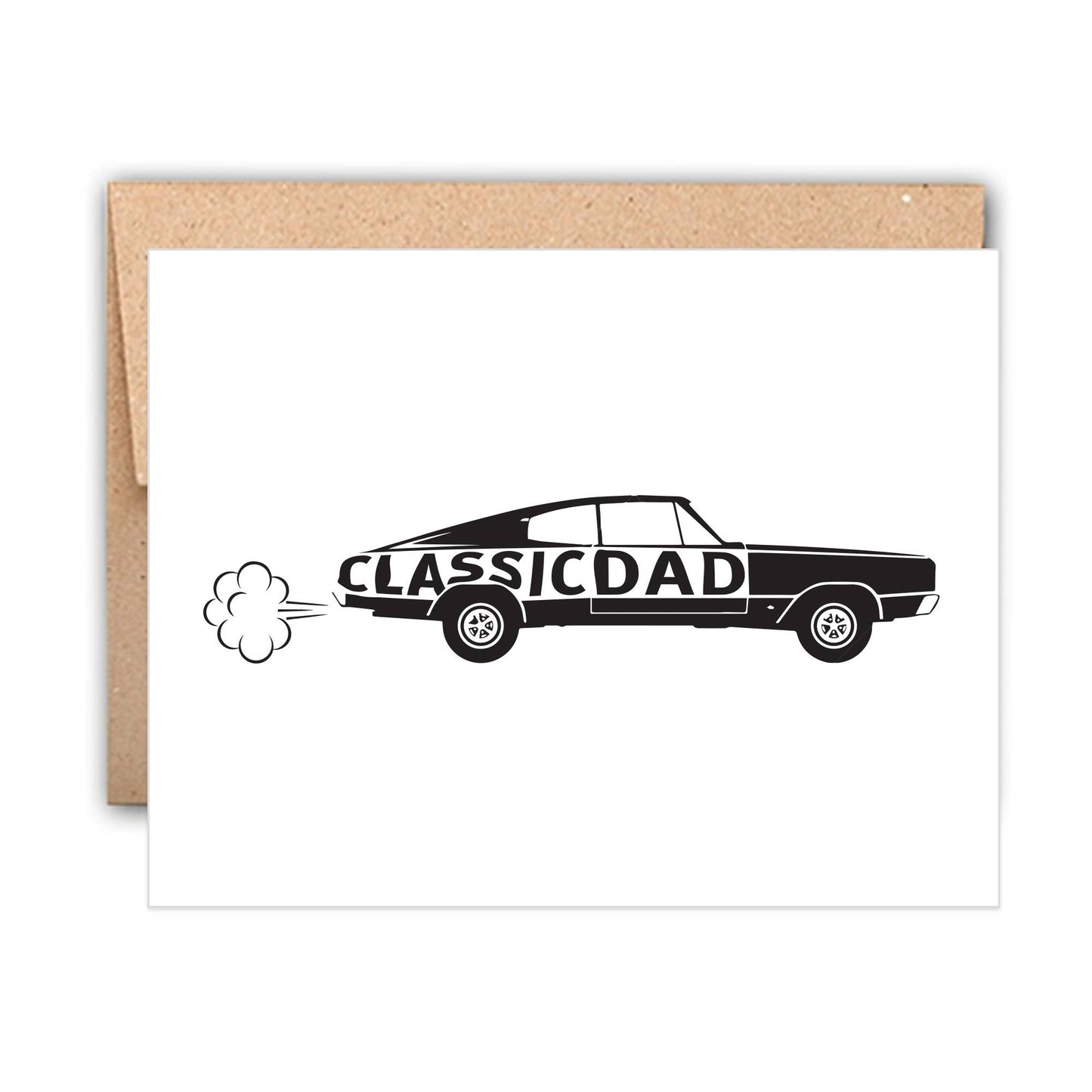 Classic Car Dad. Letterpress Father's Day Card